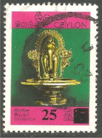 246 Ceylon 1971 25c Surcharge 6c Elephant Elefant Elefante Olifant Norsu (CEY-44) - Elefantes