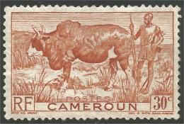 236 Cameroun 30c Boeuf Ox Beef MH * Neuf (CAM-97) - Ernährung