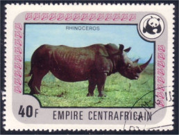 234 Centrafrique Black Rhincéros Rhinoceros Noir WWF (CAF-23) - Rhinozerosse