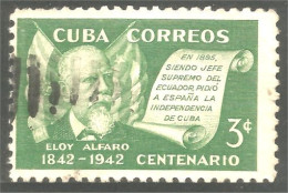 284 Cuba 1943 General Eloy Alfaro Flag Drapeau (CUB-113) - Usati