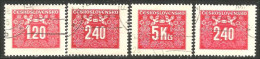 290 Czechoslovakia 1946-48 4 Different Postage Due Taxe (CZE-291) - Postage Due