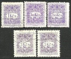 290 Czechoslovakia 1954 Tax Violet Stamps (CZE-244) - Postage Due