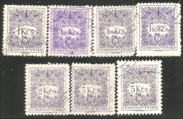 290 Czechoslovakia 1954 Tax Violet Stamps (CZE-242b) - Postage Due