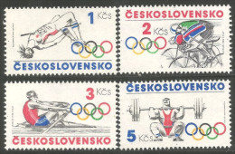 290 Czechoslovakia 1984 Olympiques Haltérophilie Weightlifting Aviron Rowing MNH ** Neuf SC (CZE-203) - Neufs