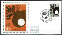 FDC Zijde/soie 1995 - Hofstade - RTBF BRT Télévision - 1971-1980