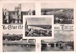 58 .n° 204716.la Charité Sur Loire.château.vues Générales.plage.le Pont. Cpsm - 15 X 10.5 Cm. - La Charité Sur Loire