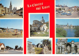 58 - N°75854 - LA CHARITE-SUR-LOIRE - La Cour Du Château, La Plage .... - Multi-vues - Carte CPSM - La Charité Sur Loire