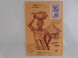 AOF - Carte De L'Amicale Philatélique De Saint Louis (Sénégal) Du 1er Avril 1946 - Brieven En Documenten