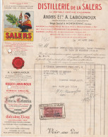 19-Distillerie De La Salers...Gentiane D'Auvergne....Montaignac..(Corrèze)..1940 - Other & Unclassified