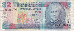 BILLETE DE BARBADOS DE 2 DOLLARS DEL AÑO 1999  (BANKNOTE) - Barbados (Barbuda)