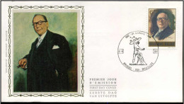 FDC Zijde/soie 2047 - Brussel/Bruxelles - Minister Van Staat Joseph Lemaire, Ministre D'Etat - 1981-1990