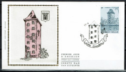 FDC Zijde/soie 2054 - Gosselies - Tourisme, Toren Van Gosselies, Tour De Gosselies - 1981-1990