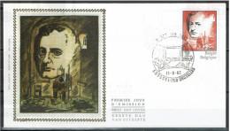 FDC Zijde/soie 2060 - Brussel/Bruxelles - Schrijver, écrivain Louis Paul Boon - 1981-1990