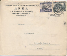 TIMBRES - MARCOPHILIE - Enveloppe "FABRYKA WYROBOW GALANTERYJNYCH - AFKA - WARSZAWA (1939) - Covers & Documents