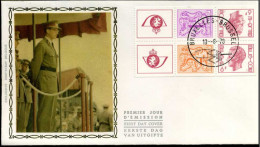 FDC Zijde/soie B 14 - Stempel Bruxelles - Brussel 10-8-78 - 1971-1980