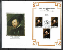 FDC Zijde/soie BL 52 - Pieter-Paul Rubens - Stempel Antwerpen - 1971-1980