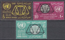 PALÄSTINA  136-138, Postfrisch **, 15. Jahrestag Der Allgemeinen Erklärung Der Menschenrechte, 1963 - Palestine