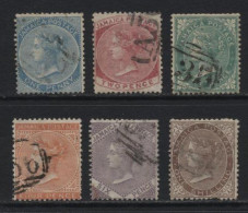 Jamaica (B01). 1860 Definitives Set. Watermark Pineapple. Used. Hinged. - Jamaica (...-1961)