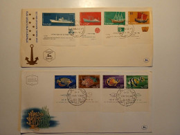 V0707    Israel   1958 1962  FDC Covers (2)  - Ships ZIM Israel Navigation Co. - Fishes EILAT   Red Sea - Cartas & Documentos