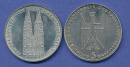 Bundesrepublik 5DM Gedenkmünze 1980, Kölner Dom - 5 Marchi