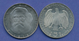 Bundesrepublik 5DM Gedenkmünze 1983, Karl Marx - 5 Mark