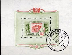 Druckerei 1955 Ungarn Block 25 O 45€ Briefmarkendruckerei Wappen Flags Hoja M/s Bloc S/s Sheet Philatelics Bf Hungaria - Usado