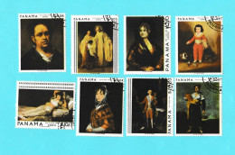 Panama Lot De 13 Timbres Les Tableaux Rembrandt - A Dürer - Ingres - Velasquez - Gainsborough - Goya - Panamá