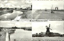 70080154 Carolinensiel Ostfriesland Fischerflotte Aussenhafen Anlegeplatz Windmu - Wittmund