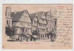 39092771 - Friedberg. Alten Haeuser In Der Kaiserstrasse Gelaufen, 1905. Leicht Fleckig, Sonst Gut Erhalten - Friedberg