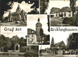 70080008 Recklinghausen Westfalen Recklinghausen Rathaus Ehrenmal Bahnhof X 1958 - Recklinghausen