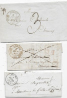 NIEVRE Lot De 3 Lettres Avec Càd  De LORME  Dont Type 11 Double Fleuron En PD Et En PP Bonne Côte - 1801-1848: Précurseurs XIX