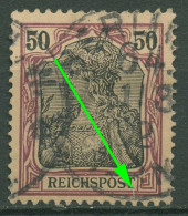 Deutsches Reich 1900 Germania REICHSPOST M. Plattenfehler 61 PF ? Gestempelt - Gebruikt