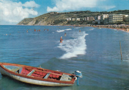 CARTOLINA  GABICCE PESARO MARCHE SPIAGGIA E ALBERGHI VIAGGIATA 1963  Y6 - Pesaro