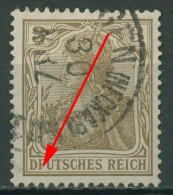 Deutsches Reich 1902 Germania Mit Plattenfehler 69 I Gestempelt - Gebruikt