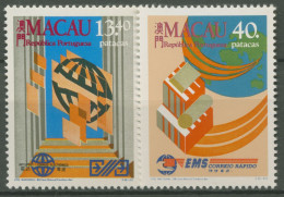 Macau 1988 Weltposttag Postdienst EMS 606/07 Postfrisch - Unused Stamps