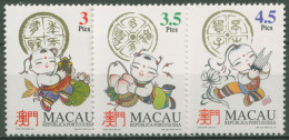Macau 1994 Glückssymbole Karpfen Pfirsich Lilie 776/78 Postfrisch - Neufs