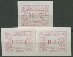 Griechenland 1985 Automatenmarken Galeere, Brieftaube Satz ATM 2 Z S1 Postfrisch - Automatenmarken [ATM]