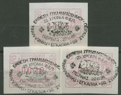 Griechenland 1985 Automatenmarken Galeere, Brieftaube Satz ATM 2 Z S1 Gestempelt - Automatenmarken [ATM]