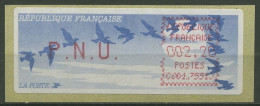 Frankreich ATM 1990 Vogelzug Fehlverwendung Einzelwert ATM 11 F.2 B Postfrisch - 1985 « Carrier » Paper