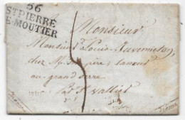 NIEVRE  Lettre Avec Texte  Marque Postale 56 / ST PIERRE / LE MOUTIER 1825 - 1801-1848: Précurseurs XIX