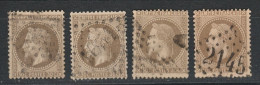 4 NUANCES Du FOND LIGNE N°30 TBE Luxe Cote 240€ - 1863-1870 Napoléon III Con Laureles