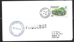 1987 Paquebot Cover, Bahamas Stamp Mailed In Grimsby, UK - Bahama's (1973-...)