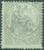 DER-232 PUERTO RICO REVENUE 1873 6,25pta NO GUM DERECHO JUDICIAL.  - Puerto Rico