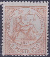 DER-231 PUERTO RICO REVENUE 1871 1,25pta MNH DERECHO JUDICIAL.  - Puerto Rico