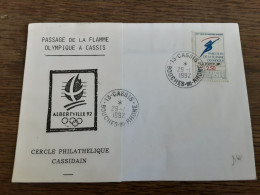 Lettre Passage De La Flamme Olympique à Cassis - Documents De La Poste