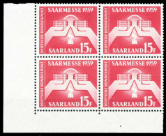 SAAR OPD 1959 Nr 447 Postfrisch VIERERBLOCK ECKE-ULI X5F6F82 - Nuovi
