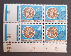 France 1964/69 N°128 En Bloc De 4 16/11/64 **TB Cote 5€ - 1960-1969