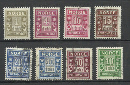 NORWAY 11889-1922 Lot Portomarken Postage Due, O - Used Stamps