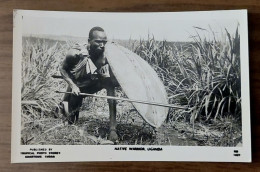 Uganda - Native Warrior, Old Postcard - Uganda