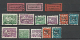 FINLAND FINNLAND 1941-1944 Feldpost Field Post War Military Lot Of 14 Stamps, Mint & Used - Militair